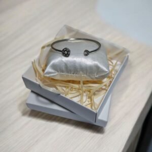 Bracelete de Estrela Prateado em Aço Inoxidável